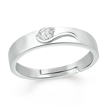 White cubic zirconia rings 1