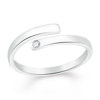 White cubic zirconia rings 1