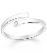 White cubic zirconia rings