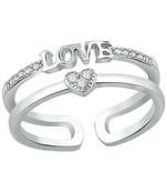 White cubic zirconia rings