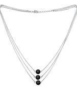 Black pearl necklaces