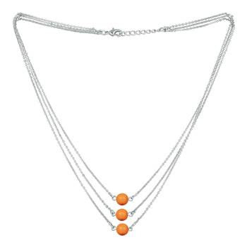 Orange pearl necklaces 1