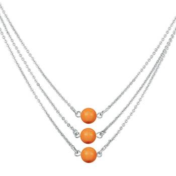 Orange pearl necklaces 3