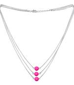 Pink pearl necklaces