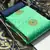 Sea-green jacquard banarasi salwar
