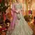 Green Heavy foil mirror, thread, zari Embroidered pure organza Semi Stitched bridal lehenga
