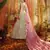 Green Heavy foil mirror, thread, zari Embroidered pure organza Semi Stitched bridal lehenga