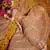 Peach Heavy thread, foil mirror, beads, dori Embroidered pure organza Semi Stitched bridal lehenga