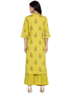 Lime printed rayon kurtas-and-kurtis 2