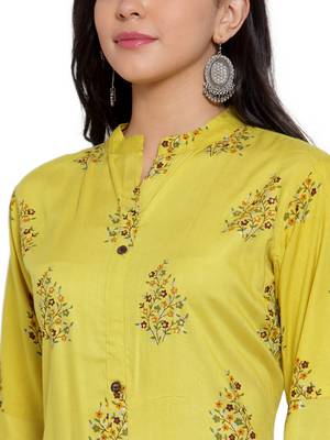 Lime printed rayon kurtas-and-kurtis 4