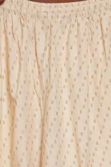 Beige printed rayon kurtas-and-kurtis
