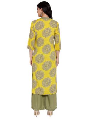 Lime printed rayon kurtas-and-kurtis 2