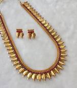 kasu mala long necklace set lakshmi ji coins