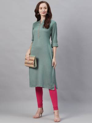 Blue printed liva ethnic-kurtis 3
