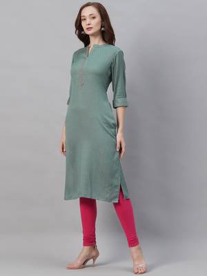 Blue printed liva ethnic-kurtis 4