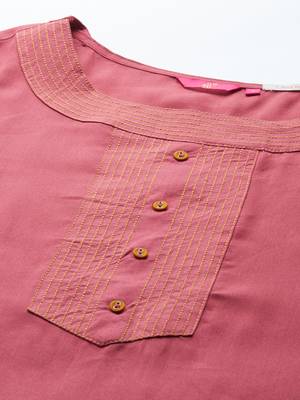 Red plain liva ethnic-kurtis 5