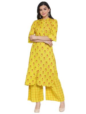 Lime printed rayon kurtas-and-kurtis 1