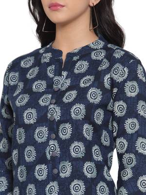 Indigo printed rayon kurtas-and-kurtis 4