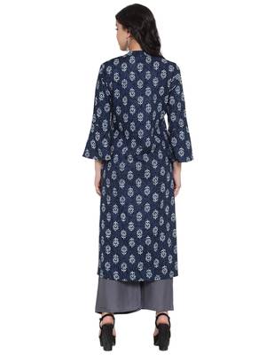 Indigo printed rayon kurtas-and-kurtis 2