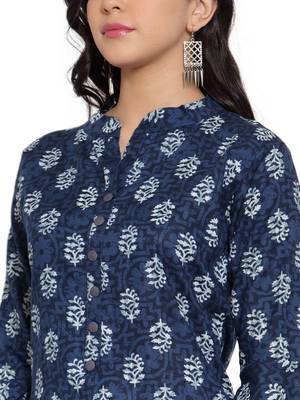 Indigo printed rayon kurtas-and-kurtis 4