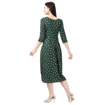Maroon printed crepe short-kurtis 4