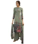 Green digital print crepe salwar