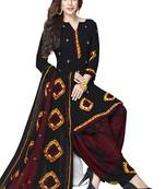 Black printed crepe salwar