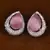 Rhodium Plated American Diamond and Baby Pink Stone Embellished Stud 216ED411