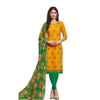 Mustard embroidered jacquard salwar 1
