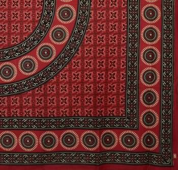 TEXSTYLERS 100% Cotton Queen Size Jaipuri Double Bedsheet With 2 Pillow Covers 2