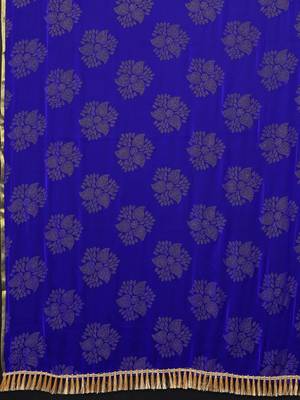 Multicolor printed georgette saree with blouse 4