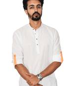 White plain khadi men-kurtas