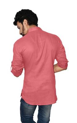 Brown plain khadi men-kurtas 2