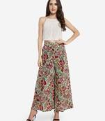 Multicolor printed cotton palazzo-pants