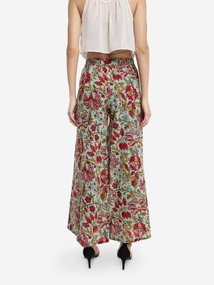 Multicolor printed cotton palazzo-pants 3