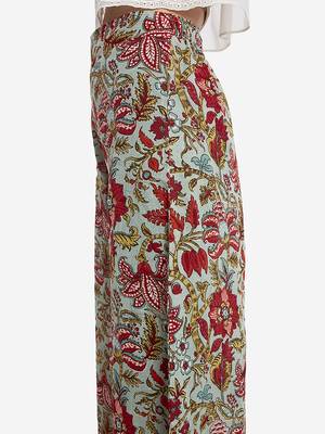 Multicolor printed cotton palazzo-pants 5