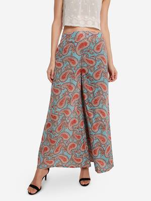 Multicolor printed cotton palazzo-pants 2