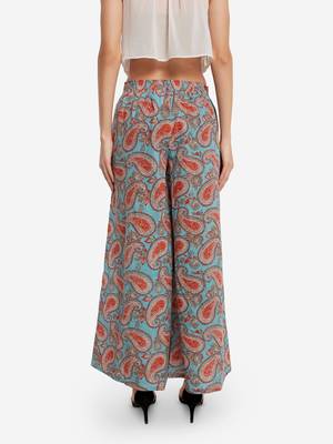 Multicolor printed cotton palazzo-pants 3