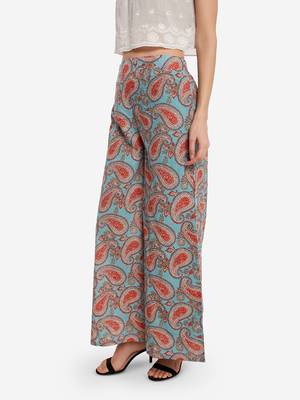 Multicolor printed cotton palazzo-pants 4
