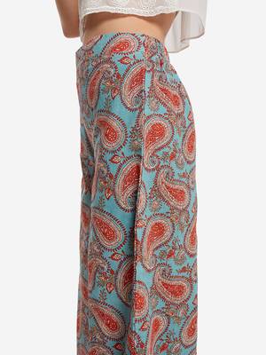 Multicolor printed cotton palazzo-pants 5