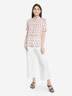 White printed cotton western-wear 1