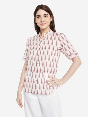 White printed cotton western-wear 2