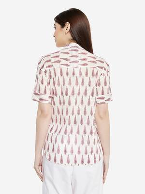 White printed cotton western-wear 3