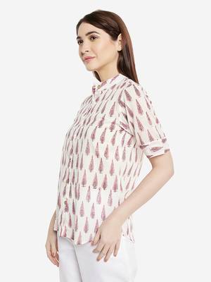 White printed cotton western-wear 4