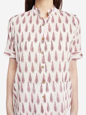 White printed cotton western-wear 5