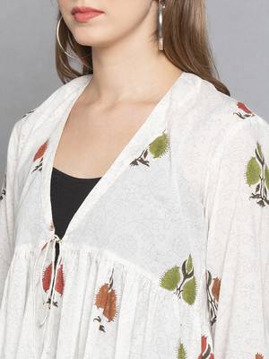 White printed cotton cotton-tops 5