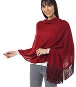 Wool stoles with Suede Tassel