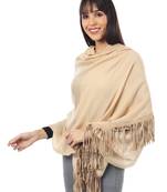 Wool stoles with Suede Tassel