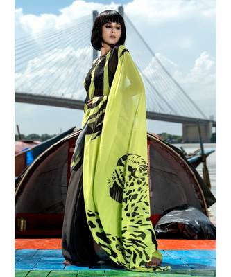 Fierce georgette digital printed_sarees 1