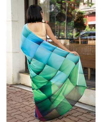 Galaxy Kaleidoscope georgette digital printed_sarees 3